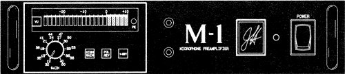 M-1 Personal Mic Pre Front Panel